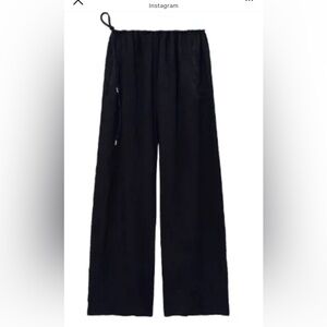 Proenza Schouler Anders Black Wide Leg Pants